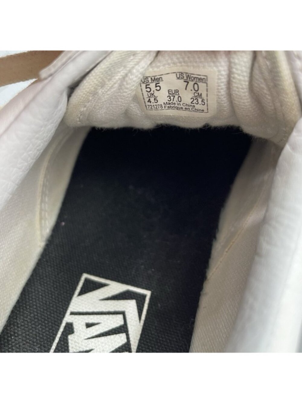 Vans Old Skool Sneakers Shoes Athletic Leather White Womens 7 - Picture 13 of 13